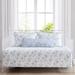 Laura Ashley Walled Garden Cotton Blue 4 Piece Daybed Cover Set