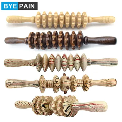 BYEPAIN – Rouleau de Massage en Bois pour Soin du Corps Accessoire pour Exercices en Cas de