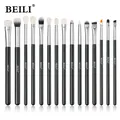 BEILI noir 10-19 pièces pinceaux de maquillage cheveux synthétiques naturels fard à paupières