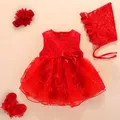 Robe et vêtements d'été en dentelle pour bébés filles tenue de fête d'anniversaire pour enfants