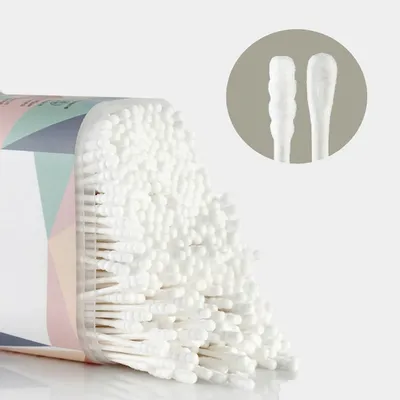 Coton-tige à double vis pour bébé 400 pièces bâtonnets de papier fin coton-tige de sécurité pour