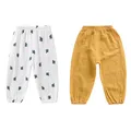 Pantalon sarouel en lin pour garçons et filles vêtements d'été décontractés pour enfants vêtements