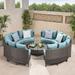 Newton All-Weather Wicker Sectional Sofa Set by Christopher Knight Home