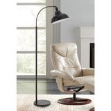 Dijon Dark Bronze Adjustable Arc Floor Lamp with Weight Base