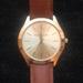 Michael Kors Accessories | Michael Kors Leather Strap Watch | Color: Brown/Gold | Size: Os