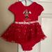 Disney Dresses | Minor Mouse Infant Girl Dress | Color: Red/White | Size: 12mb