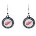 Detroit Red Wings Hockey Puck Earrings