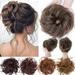 SEGO Messy Bun Hair Piece For Women Wavy Hair Scrunchies Synthetic Hair Bun Hairpiece Fluffy Tousled Updo Scrunchie Chignon Wrap On Scrunchy Bun Extensions Donut for Women