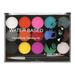 Face Paint Kit Professional Water Based Body Paint 15 Colors Washable Paints 2 Paintbrush