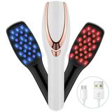 3-IN-1 Electric Massage Comb Phototherapy Scalp Massager Comb Brush with USB Rechargeable for Hair Growth Anti Hair Loss
