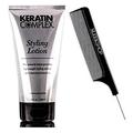 Keratin Complex Styling Lotion (w/Sleek Comb) Leave-In Hair Lotion Provides Lightweight Styling Control with Thermal Protection Conditioner (5 ounce)