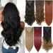 Benehair Clip in Hair Extensions Full Head Long Thick 8 Pieces Hair 18 Clips Curly Wavy Straight Hairpieces 100% Real Natural as Human Best Hair Set 17 Curly Medium Brown