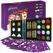 Glokers Face Paint Set - Face painting Kit Contains Cake Paints Crayons Paint Brushes Glitter Sponges and Stencils - Sensitive Skin Face and Body Paint - Suitable for Adults and Children FDA app