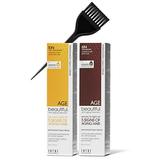 Zotos Age Beautiful Anti-Aging Haircolor Permanent Liqui-Creme Hair Color (w/Sleek Brush) Liquid Cream Dye 100% Gray Coverage Agebeautiful (1N Jet Black)