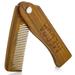 MEDca Folding Wooden Comb - 100% Solid Beech Wood Head Hair Brush Combs for Men With Any Hair Types