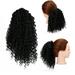 Short Afro KiLELINTAy Curly Hair Extension Hair Bundle Curly Ponytail Hair Piece Water Wave Hair Ponytail Extension Drawstring Curly Ponytail Hair Piece for Women