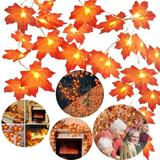Peroptimist Thanksgiving LED Maple Leaf String Light Illuminating Your Home or Courtyard and Creating A Gorgeous and Romantic Atmosphere Christmas Holiday Wedding Outdoor Decoration A 2M