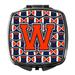 Letter W Football Orange Blue and white Compact Mirror CJ1066-WSCM