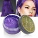 Natural Purple Hair Wax Disposable Purple Ash DIY Hairstyle Colors Hair Wax Washable Temporary Party Cosplay (Purple)