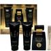 New Brand Gold 4 Pc Gift Set 3.3oz EDT Spray 4.3oz Shower Gel 4.3oz After Shave 0.5oz EDT Spray