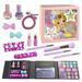 38 Pcs Real Little Princess Makeup Set Kids Real Washable Make Up Toy Cosmetic Pretend Play Set with Brush Birthday Gifts for Girls Non Toxic Pink