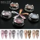 NAILCO-Poudre à ongles holographique nouveau brillant or rose métal miroir manucure pour Nail