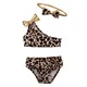 Ensemble de vêtements d'été 3 pièces pour bébé fille bikini avec nœud léopard maillot de bain pour