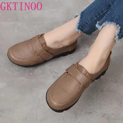 GKTINOO-Mocassins souples en cuir véritable pour femme chaussures plates faites à la main avec