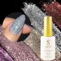 SKVP Gel Vernis À Ongles Cat Eye Gel Vernis Uv Semi Permanent Gel Nail Art 8 ML Effet Pailleté Off