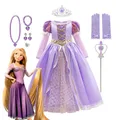 Disney Raiponce Princesse Robe pour Enfants Anniversaire Carnaval Halloween Barrage Vêtements