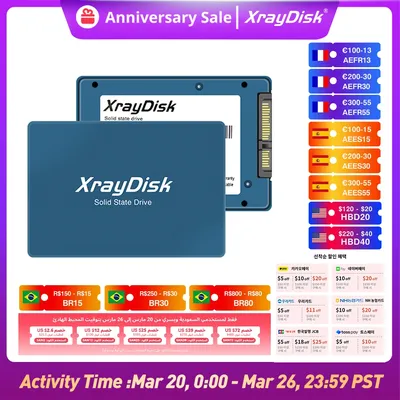 XrayDisk – disque dur Ssd sata 3 de 2.5 pouces avec capacité de 240 go 128 go 256 go 480 go 512