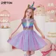 DXTON – Robe Tutu sans manches pour fille vêtement de soirée avec tulle de style princesse pour