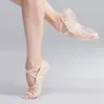Chaussures de ballet en toile à semelle fendue pour femme ballerines pantoufles ballerines