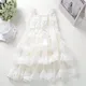 Robe de baptême en dentelle pour bébés filles 3M-8T sans manches moelleuse 3 couches princesse