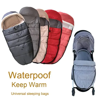 Accessoires universels pour poussette de bébé chaussettes d'hiver coupe-vent sac de nuit chaud