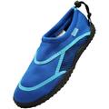 Norty NEW Mens Water Shoes Aqua Socks Surf Yoga Exercise Pool Beach Swim Slip On 41363-8D(M)US Blue/Light Blue