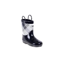 Forever Young Kids' Two Tone Plaid Print Tall Rain Boot