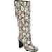 Kenneth Cole New York Womens Justin Faux Leather Snake Print Knee-High Boots