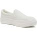 Soda Flat Women Shoes Slip On Loafers Casual Sneakers Memory Foam Insoles Hidden Platform / Flatform Round Toe CROFT-G White 10