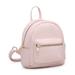 POPPY Small Backpack Purse for Women Faux Leather Shoulder Bag Girls School Daypack Casual Travel Rucksack-Blush