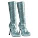 ELLIE 421-ZARA WOMEN 4" Knee High Boot With Glitter. Women