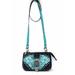 Western Rhinestone Flora Embroider Laser Cut Buckle Wallet Cross Body Clutch Purse