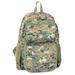 Montauk Leather Club Military Camouflage Woodland Print Water Resistant Backpack with 1Front Zipper Pocket and 1 Velcro Flap Zipper Pocket