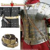 Roman Military Soldier Legionary Leather Belt Centurion Genuine Brass Sword Frog