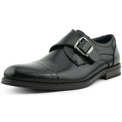 Amali Men's Monk Strap Lazio Buckle Slip on Cap Toe Oxford Dress Shoe Black Size 9