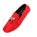 Amali Mens Casual Slip On Driving Moccasins Tuxedo Loafers with Tassel Red Size 8.5