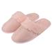 Women's Comfy and Soft Slip-On Plush Luxury Spa Slippers With Closed Toe (Pink) (US Women's Size 9)