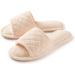 Roxoni Open Toe Spa Slippers for Women Microterry and Rubber Sole US Womens Sizes 6 To 12