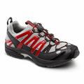 Dr. Comfort Performance Men's Athletic Shoe: 8 X-Wide (3E/4E) Metallic/Red Elastic & Standard Laces