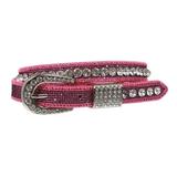 Kids 3/4" (20 mm) Western Cowgirl Rhinestone Studded Skinny Belt